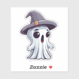 Adesivo Halloween: Geist mit Hut -