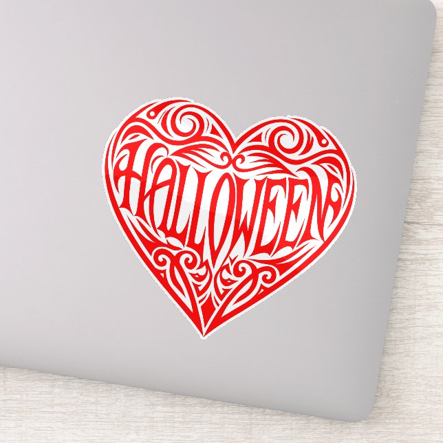 Adesivo Halloween Heart, Red Heart, Holiday (Detalhe)