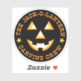 Adesivo Halloween Jack-O-Lanterna Pumpkin Carving Crew