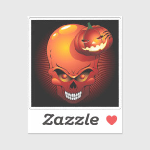 Adesivo Halloween Skull e Pumpkin