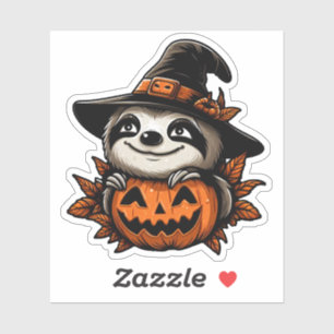 Adesivo Halloween Sloth Pumpkin Festivity