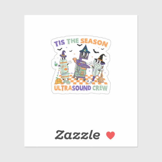 Adesivo Halloween Sonography Retro Tis The Season Ultrasou (Folha)