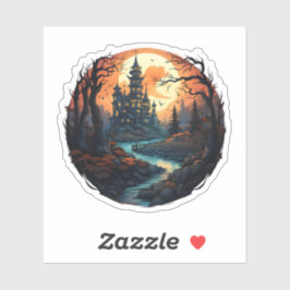 Adesivo Halloween Spooky Haunted House