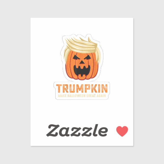 Adesivo Halloween Trumpkin Engraçado - Slogan Parody Spook (Folha)
