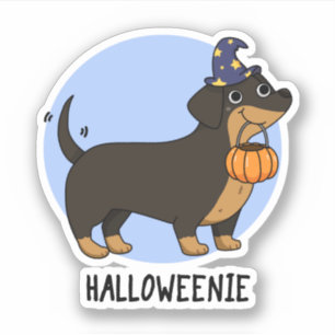 Adesivo Halloweenie Funny Sausy Cão Pun