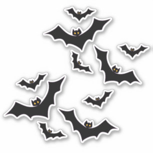 Adesivo Hallowen Black Bats