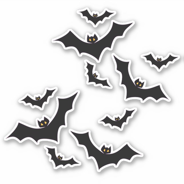 Adesivo Hallowen Black Bats (Frente)