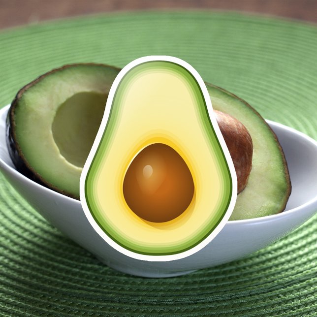 Adesivo Halved Avocado (Criador carregado)
