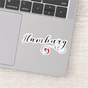 Adesivo Hamburg Heart Flag