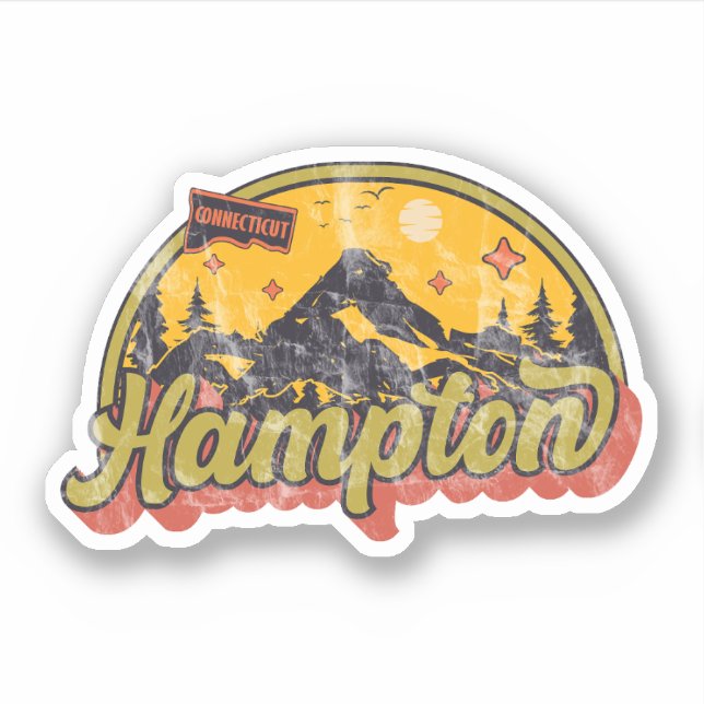 Adesivo Hampton, Connecticut (Frente)
