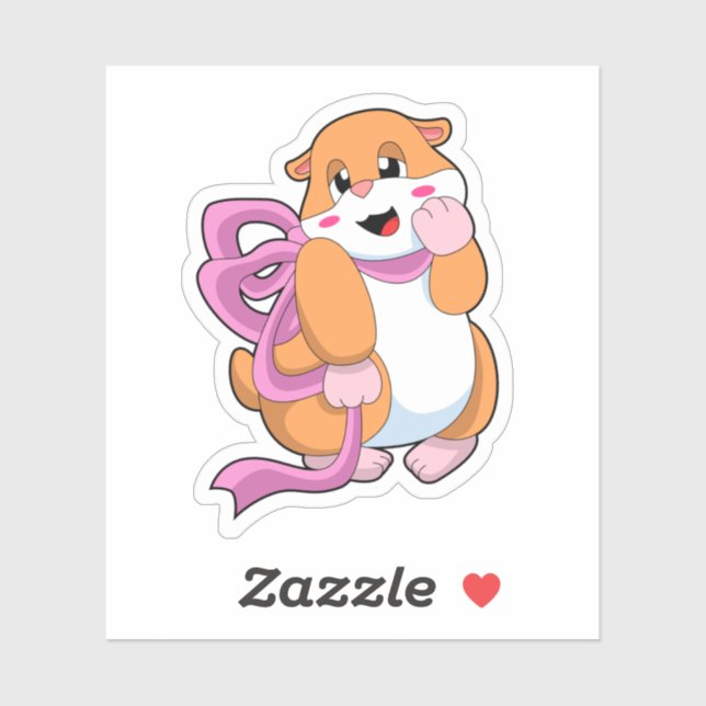 Adesivo Hamster com Faixa de Opções (Folha)