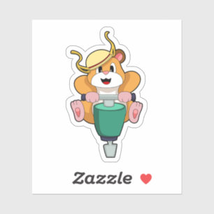 Adesivo Hamster com Jackhammer