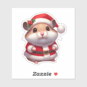 Adesivo hamster da cláusula santa