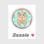 Adesivo Hamster with Donut<br><div class="desc">This design is the perfect gift for a birthday, Christmas and other celebrations. It is suitable for women, men and kids.</div>