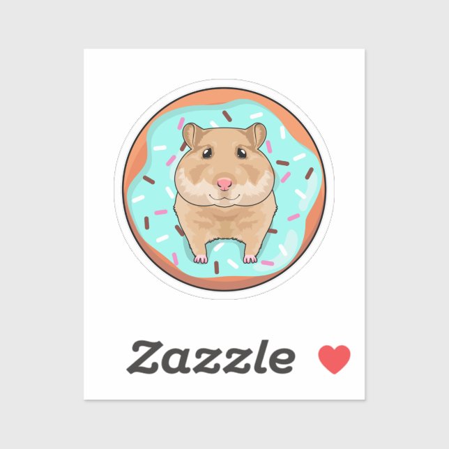 Adesivo Hamster with Donut (Folha)