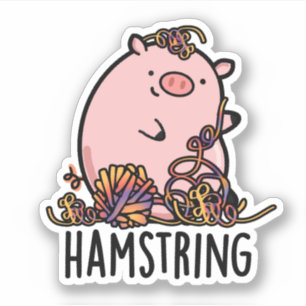 Adesivo Hamstring Funny Pig Pun
