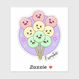 Adesivo Hanami Dango Doce Comida Japonesa Kawaii