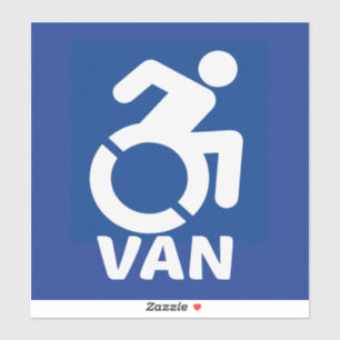 Adesivo Handicapped Van Modern