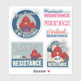 Adesivo "Handmade é Minha Resistência" Coleção Azul