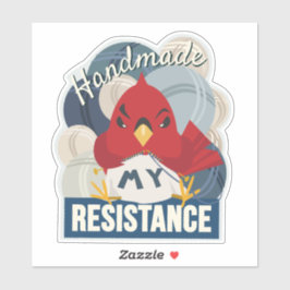 Adesivo Handmade is My Resistance-Blue Contour sticker