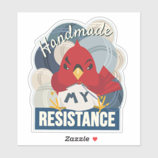 Adesivo Handmade is My Resistance-Blue Contour sticker