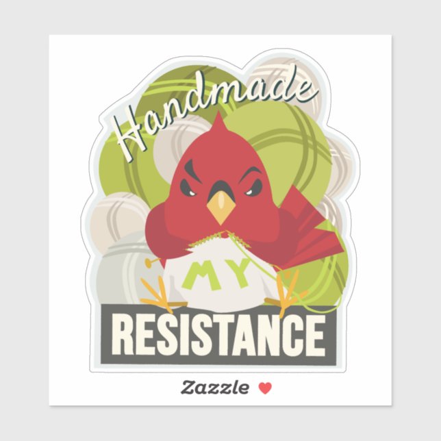 Adesivo Handmade is My Resistance-Contour shape sticker (Folha)