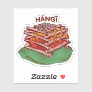 Adesivo Hangi Maori Comida Kai