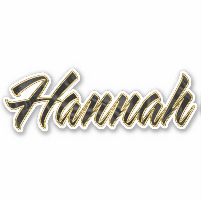 Adesivo Hannah black gold Lettering Aufkleber Sticker (Frente)