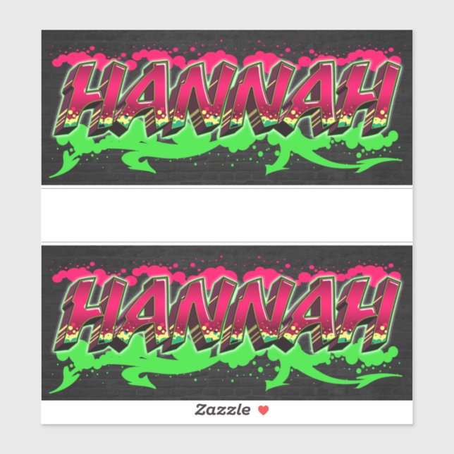 Adesivo Hannah Vorname Name Graffiti Aufkleber Sticker (Folha)
