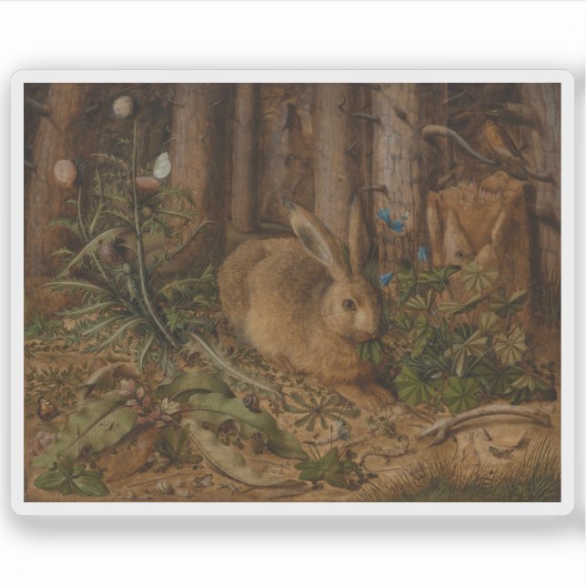 Adesivo Hans Hoffmann - A Hare na Floresta (Frente)