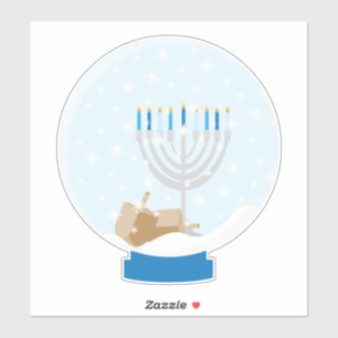 Adesivo Hanukkah Snow Globe