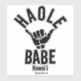 ADESIVO HAOLE BABE SHAKA HAWAII