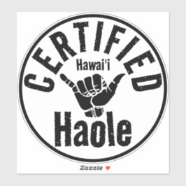 ADESIVO HAOLE CERTIFICOU SHAKA HAWAII