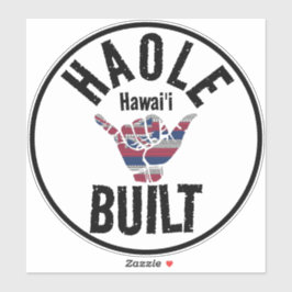 Adesivo HAOLE CONSTRUIU A Bandeira TRIBAL HI SHAKA HAWAII
