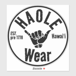 Adesivo HAOLE EST antes de 1778 SHAKA HAWAII