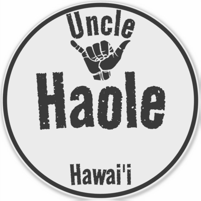 ADESIVO HAOLE TIO SHAKA HAWAII (Frente)