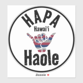 Adesivo HAPA HAOLE TRIBAL HI Flag SHAKA HAWAII