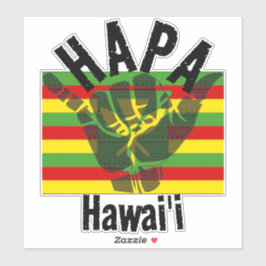 Adesivo HAPA HAWAII Kānaka Maoli Flag TRIBAL SHAKA BG