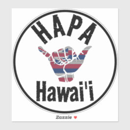 Adesivo HAPA HAWAII TRIBAL HI Flag SHAKA