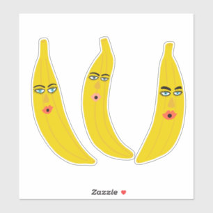 Adesivo Happy Banana Trio Whimsical
