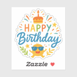 Adesivo Happy Birthday | Cute Sunshine Vinyl Sticker Sheet