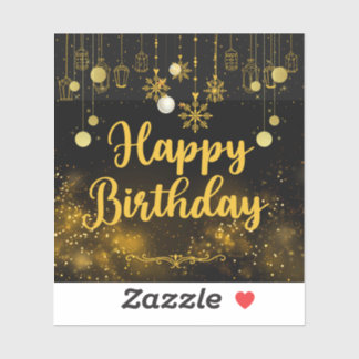 Adesivo Happy Birthday Printed Sticker