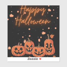 Adesivo Happy Halloween Postcard