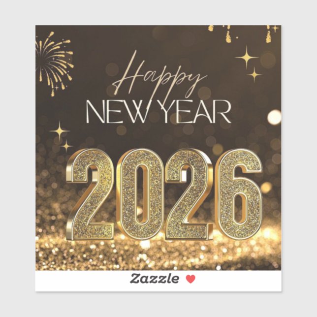 Adesivo Happy New Year Aesthetic Sticker (Folha)