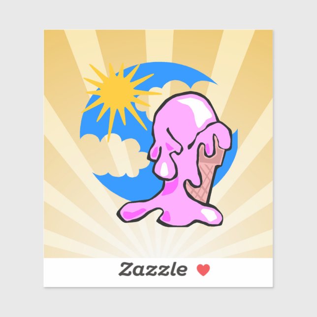 Adesivo Happy on ice cream (Folha)