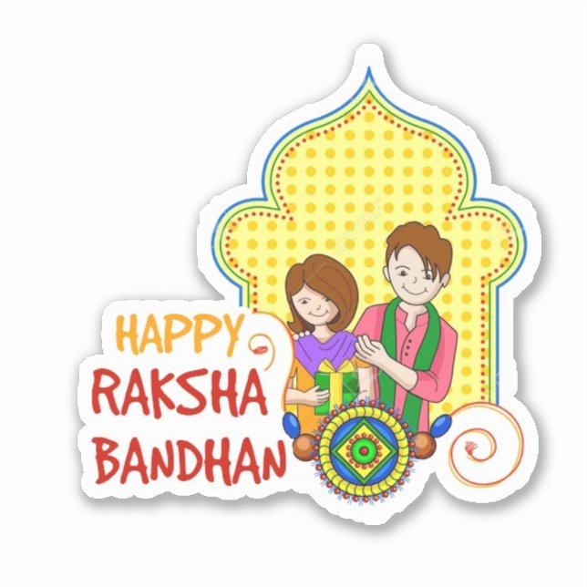 Adesivo Happy Raksh Bandhan (Frente)