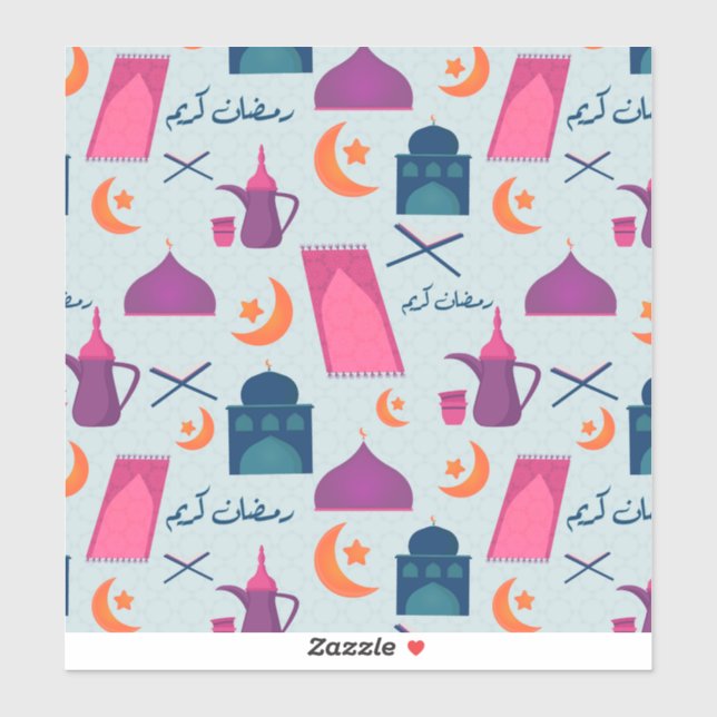 Adesivo Happy Ramadan Pattern (Folha)