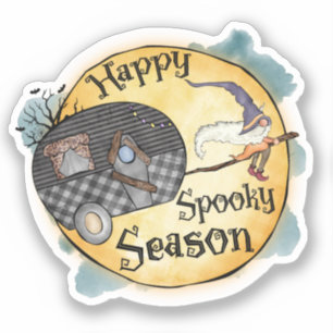 Adesivo Happy Spooky Season   Campo de Halloween