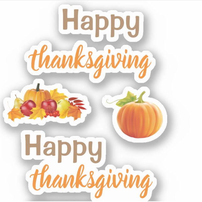 Adesivo Happy thanksgiving Stickers (Frente)