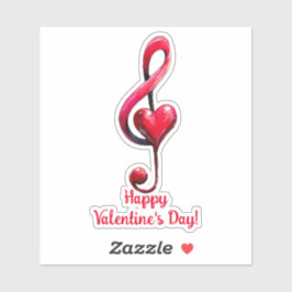 Adesivo Happy Valentine’s Day Music of Love